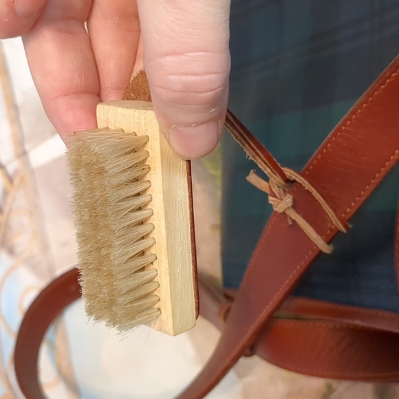 POLO by Ralph Lauren vintage green plaid satchel bag - Picture 8 of 10